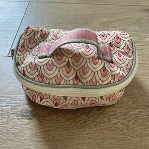 Chic Pink Patterned Cosmetic Bag